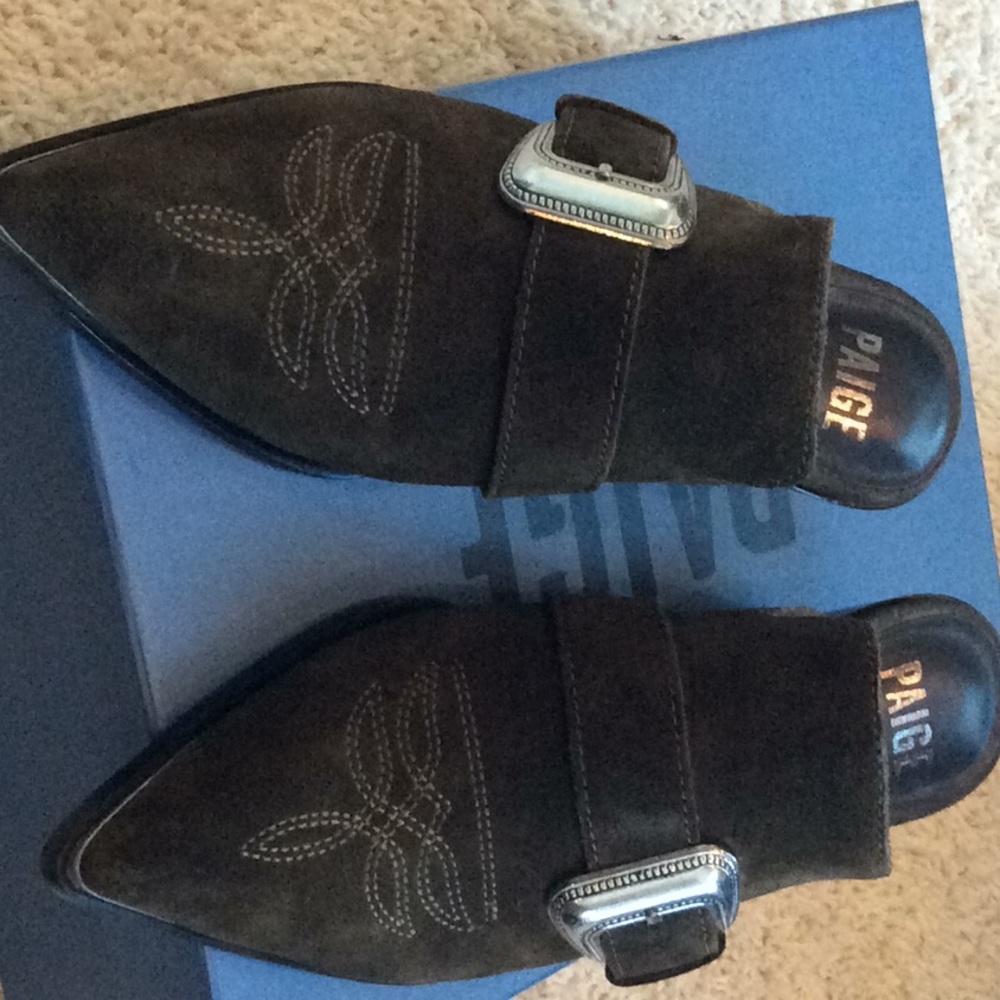 PAIGE Kensington olive beige loafers